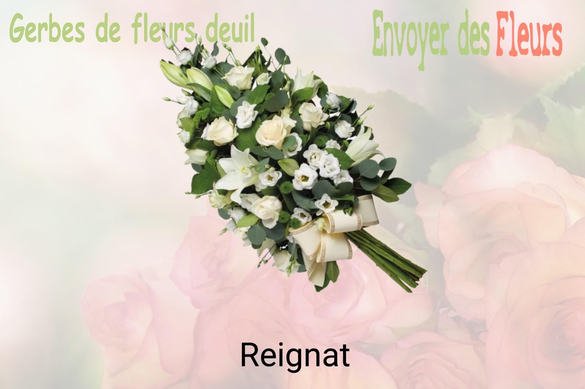 Gerbe de fleurs de deuil livrée à Reignat